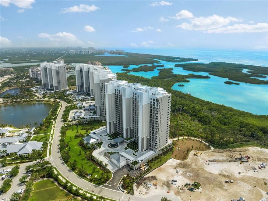 Unmatched luxury meets comfort in this newly constructed sky home offering the epitome of resort-style living in the desirable 04 stack at Kalea Bay. This stunning residence boasts over 3200 square feet of meticulously designed living space seamlessly blends the convenience of condo living with the spaciousness of a single-family home. With almost 4,000 total square feet, 4 bedrooms, 4.5 baths, and a sprawling balcony this residence offers privacy and an expansive layout perfect for entertaining or simply unwinding in style. The open-concept great room layout features floor-to-ceiling doors inviting the breathtaking southwest views of the Bay, Gulf of Mexico, and picturesque sunsets creating an ambiance of tranquility and serenity. Exquisite finishes, selections and upgrades, including Legno Bastone wood flooring, can be seen throughout. The chef-inspired kitchen is equipped with top-of-the-line Wolf and Subzero appliances, a natural gas cooktop, custom cabinetry, and a butler's pantry/prep area making it a culinary enthusiast's dream. Retreat to the spacious primary suite complete with a huge walk-in closet and a luxurious ensuite bath offering the ultimate in comfort and relaxation. In addition to the unparalleled living space, residents of Kalea Bay enjoy a range of amenities including a rooftop pool and rooftop fitness center, 2 on-site restaurants and access to the exclusive club and spa facilities. Enjoy the convenience of the dedicated 2-car parking in the under-building secured garage. Take advantage of this exceptional opportunity to live the resort lifestyle you've always dreamed of.