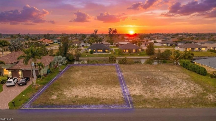 Build your dream home on this beautiful cleared freshwater canal lot located in the highly desirable Southwest Cape Coral area. This single-family homesite offers a peaceful waterfront setting navigable to 2 lakes where you can enjoy kayaking, boating fishing, and relaxing views right from your backyard. Western exposure to enjoy those beautiful SWFL sunsets! Situated in a well-established neighborhood, the property provides convenient access to some of Cape Coral’s best dining, shopping, entertainment, and everyday amenities. With plenty of space to design and build the home you’ve always envisioned, this lot is the perfect opportunity to create your own slice of paradise while still being close to everything the Cape has to offer. ALL ASSESSMENTS PAID IN FULL!!!
