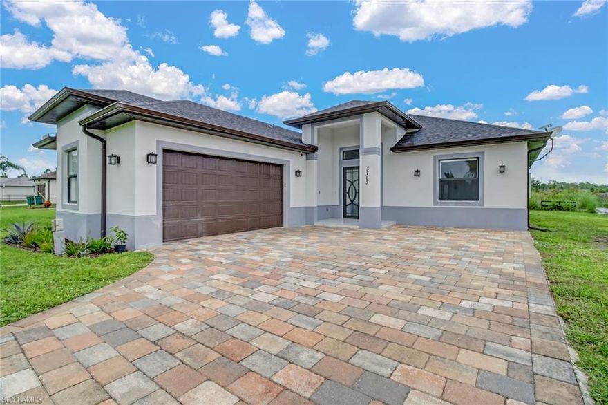 Impeccably designed up-to-date residence with high-end features and finishes throughout! Custom cabinets, stainless steel appliances, marble counter tops in both bathrooms, 24'x24' tile, HIGH CEILINGS to allow in plenty of natural light. Impact windows, two-car garage with ample storage. Located on the quiet area of Golden Gate Estates, one of the most desirable areas in Naples and with no HOA. As if that wasn't enough, this home is positioned on the lot to provide private entry into the rear of the property, where you'll have the space to build a pool! BETTER THAN NEW. A short drive to schools, Publix shopping plaza, gas stations and upcoming recreational park! 100% UPLAND!!!!!