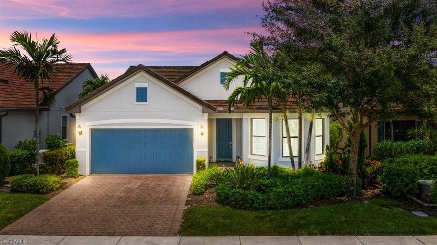 Welcome home to Camden Lakes, an intimate, gated community located on Livingston Road, West of 75. This 2015 Pulte built Vernon Hill model features 3 bedrooms, a den, and 2 bathrooms in an open concept design. Your chef's kitchen has endless cabinet space, large center island, new appliances, and natural gas cooking. Retreat to your spacious owner's suite including custom, walk-in closet and en-suite with large shower, soaker tub and dual vanities. Two additional bedrooms and a den gives everyone space to work, rest and unwind. The generously sized yard has plenty of room for a pool although this home is just steps from the community's amenities - a year-round, heated, resort-style pool, fitness center, gathering room, basketball and more. Camden Lakes is conveniently located to our beautiful, white-sand beaches, restaurants, shopping, entertainment options and just 20 minutes to RSW. Zoned for all A-rated schools and just down the road from the soon-to-open, brand new Collier County high school! Low HOA fees include all amenities, landscaping, and landscape irrigation. Camden Lakes allows up to 3 pets and this lot can be fenced.