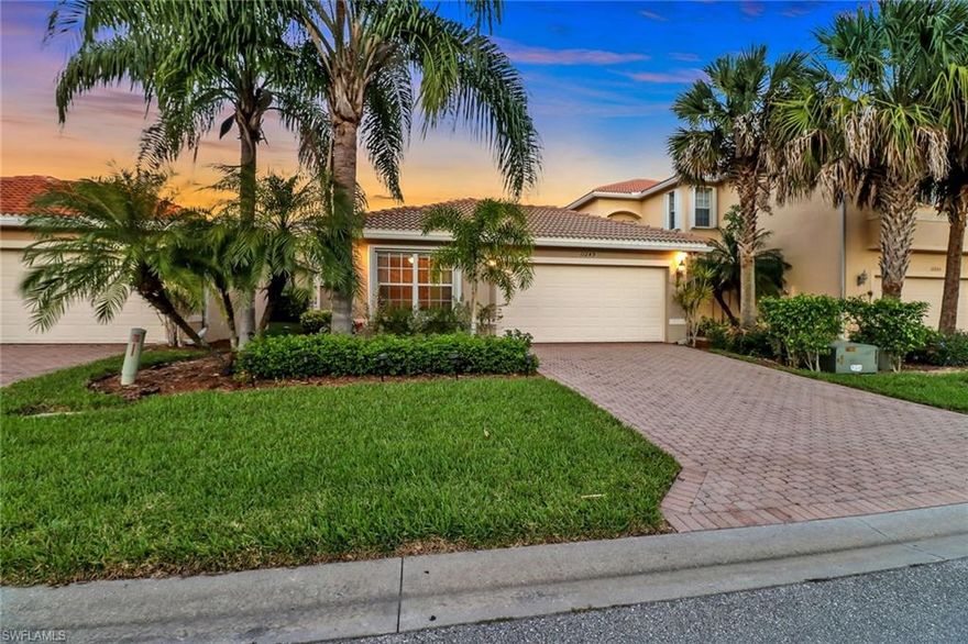 Beautiful lakeview home in the highly desirable Botanica Lakes community! This immaculate 3 bedroom, 2 bathroom home offers a spacious kitchen with granite counter tops that is open to the formal dining and living areas. Spacious master suite boasts tray ceilings, walk-in closet, his & her vanities, walk-in shower and soaking tub. Split bedroom floorplan, with guest bedrooms located in the front of the home & master located at the rear with a great view of the lake! Backyard has room for a pool!! Botanica Lakes offers a great lifestyle at an incredible value. Resort style pool, sundeck, gym with fitness studio, locker rooms, sauna, tennis & basketball courts, kids splash pad & activity center. Low HOA fees include cable, internet, lawn maintenance, and 24 hour gate guard. This community also offers many scheduled social events and activities. Located on the Treeline corridor you are minutes to I-75, RSW airport, FCGU, FSW, Red Sox and Twins spring training stadiums, & many shops and restaurants.