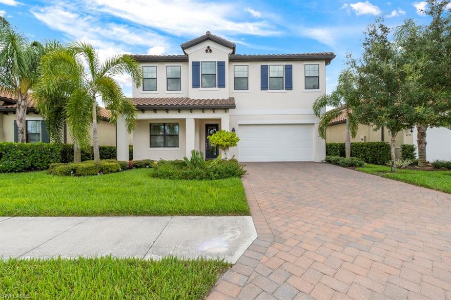 Absolutely stunning WCI built pool home! Upgrades galore in this beautiful Osprey Model. The Osprey home first floor features a spacious master bedroom suite and kitchen that opens into a massive great room complete with dining area. The second floor offers three additional bedrooms as well as a bonus room or den/office. The large screened in lanai and pool area overlooking the lake are perfect for entertaining or simply relaxing. Raffia Preserve is located in North Naples just minutes to top rated schools, the gulf and beaches, and easy access to I75. Enjoy the low HOA fees and beautiful clubhouse designed with amenities that foster friendships. Relax around the club room fireplace, soak up the sun by the resort style pool or work out in the state of the art fitness center. Schedule your showing today!