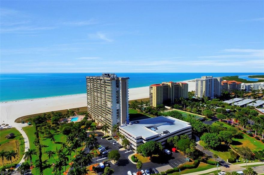 Enjoy southwestern views of Marco Island’s beautiful crescent beach and the Gulf of Mexico as you gaze through floor-to-ceiling windows from this highly desired end unit in the Gulfview Condominium. From watersports to beachfront dining, this condo is within perfect walking distance to all of your favorite attractions. Hit the community tennis and bocce courts, or dip in the Olympic sized swimming pool. Relax on your beachfront lanai with your loved ones, and reflect on your day of fun in the sun. This 2 bedroom 2 bath condo, boasting large diagonal tile flooring throughout, is offered turn-key and move-in ready. Don’t miss your chance at this Piece of Paradise!
