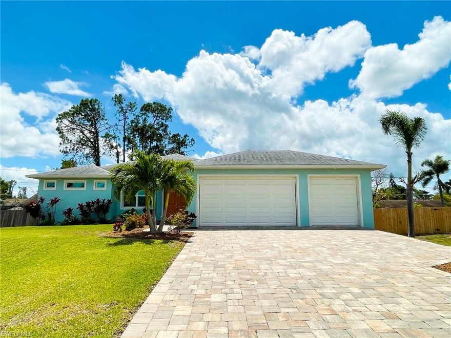 This beautiful 3 bedroom 2 bathroom 3 car garage has everything you could want and more. No hurricane damage here and NOT in a flood zone. The home has hurricane impact glass, a smart hybrid water heater, insulated garage doors, epoxy floors, overhead storage in garage,  smart switches throughout the home, cabinet lighting in the kitchen, tile throughout, in wall pest control system, generator, security camera & doorbell, and a sprinkler system.  Talk about Florida living, the patio is all set up with an oversized cage, hot tub, patio furniture, umbrella and two storage cabinets. The primary bedroom has two walk in closets, a great view out the slider and a fabulous ensuite  bathroom  with a soaking tub and the best dual head shower in town, split double vanities and a linen closet. This home is located in the south end of San Carlos Park and very conveniently located to Estero Parkway and 1-75, FGCU, RSW airport, and US 41. Close to Gulf Coast Town Center, Coconut Point Mall, and Miromar Outlets.