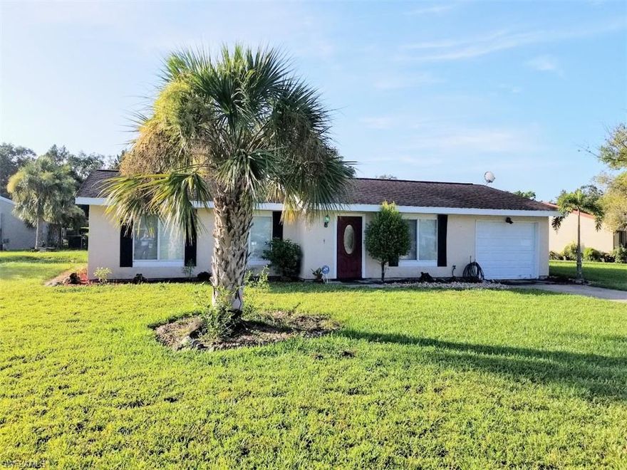 This home was ready to close and buyer was unable to close.  We have survey, FHA appraisal, home inspections, all done and ready to close. This home on an over-sized .32 +/- acre, corner lot is ready for you to move on in!  Nicely landscaped with a large screened lanai, and irrigation system.  This home features new flooring, freshly painted, newer fixtures and fans.  Both bathrooms have been completely updated also.  The kitchen has a breakfast nook, and a dinning room.  The large lanai is perfect for relaxing or entertaining.  This is a home that you are going to love coming home to.