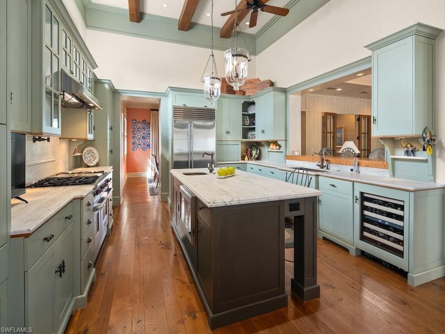 Two blocks to the sugary sands of the Gulf and a quick stroll to the future home of the Naples Four
Seasons, this classic Olde Florida home is the perfect Naples retreat.