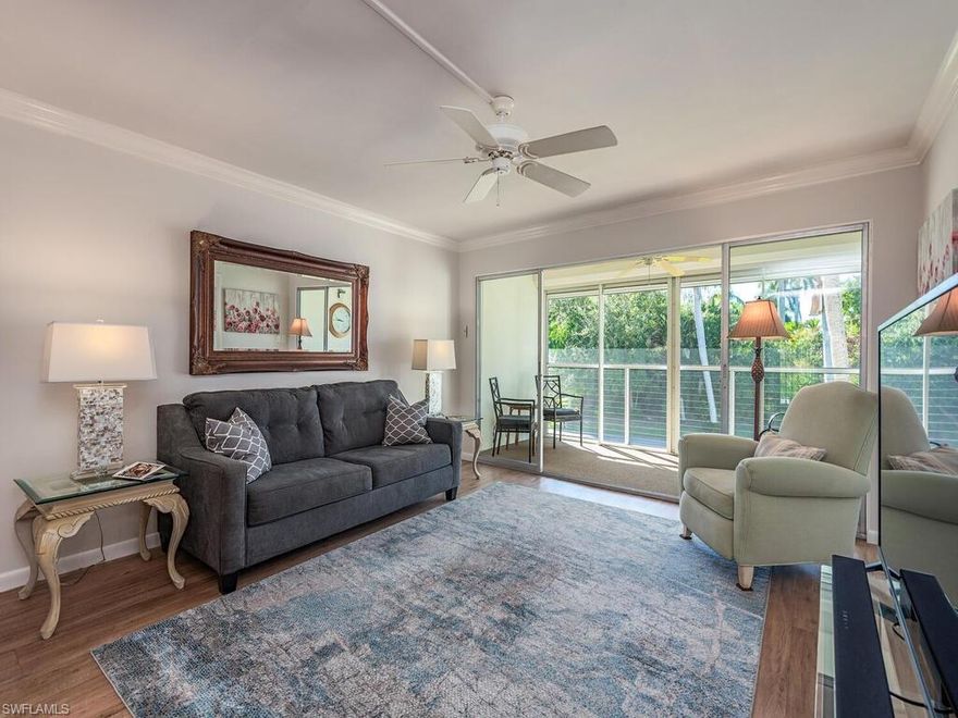 The best deal in Park Shore! Meticulously-maintained 2nd floor condo, turnkey furnished, and located in the heart of Naples! Impact-resistant windows (2018), electric shutters, and updated baths (2017). Flexible rental policy..Immediate occupancy, move in today!
