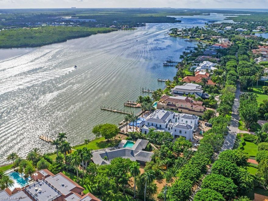 Fabulous homesite consisting of one and one-half lots overlooking Naples Bay.  Unobstructed, sweeping vistas over to the preserve and south to the beginning of the 10,000 islands. This property is positioned on the large part of the bay, south of Royal Harbor and set back from the channel. Located in between new magnificent estate properties with close proximity to Gordon Pass and the Gulf of Mexico. Approximately 177' feet of water frontage. Current home is offered in As-Is condition. Great opportunity for a true estate home.