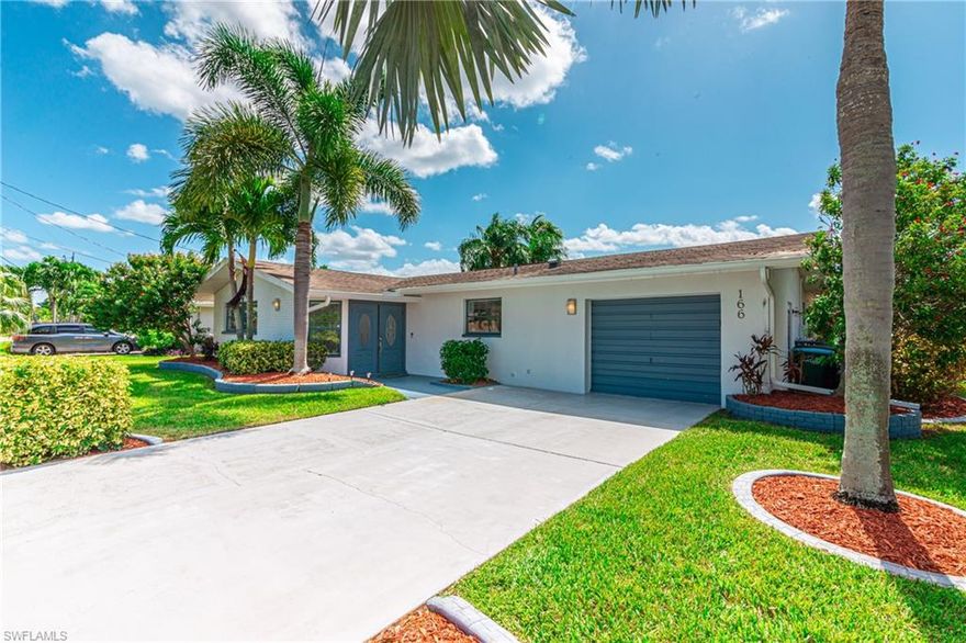 This charming, well maintained direct Gulf access home with sailboat access is a great opportunity for boaters with only minutes to the open water. After an exciting day on the water relax at the boat dock with Tiki Hut or at the large lanai with heated pool and spa. The boat dock was completed in 2017 and offers a boat lift up to 16k lbs. The southern exposure lanai lets you enjoy the Floridian sun all day long. The 3 bedroom+Den/2 bathroom provides plenty of space for the whole family. The den or home office with sliding doors with direct access to the pool area offers a private space to work from home or could also as well be converted to a 4th bedroom if desired. This home offers an open floorplan, white kitchen with island, open great room and split bedrooms. Oversized lot with beautiful landscaping and curbing of all flowerbeds. Also a great investment opportunity, this home is currently in a successful vacation rental program, ask agent for details. Sells turnkey furnished.