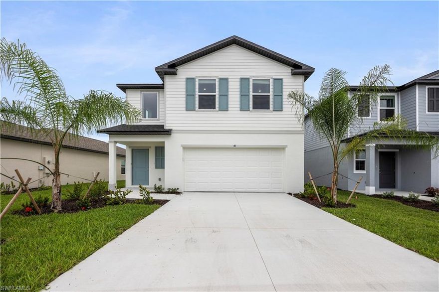 Welcome To 4106 San Felice Ln In Crane's Landing, **HOA Fee Included In The List Price And Covers Lawn Care, Irrigation, Basketball, Pickleball, and Play Area**This Brand New Columbus Model Offers 4 Bedrooms, 2.5 Bathrooms, And 1,874 Sq-Ft Of Stylish, Functional Living Space. Step Inside To Find Ceramic Tile Flooring Throughout The Main Living Areas, Soaring 9'4" Ceilings, And A Bright, Open Concept Design. The Kitchen Features White Shaker Cabinets, Quartz Countertops, And Stainless Steel Appliances, Making It The Perfect Hub For Cooking And Entertaining. A Spacious Primary Suite Provides A Private Retreat, While Four Additional Bedrooms Offer Flexibility For Guests, A Home Office, Or A Growing Family. This Move-In Ready Home Comes Complete With Blinds, A Garage Door Opener, Washer And Dryer, And A Double Car Garage. Perfectly Located Just Minutes From Grocery Stores, Shopping, And Big Box Retailers, With Quick Access To I-75 For Easy Commuting. Experience The Best Of Southwest Florida Living In A Brand New Home That's Ready For You Today.**Photos shown are from a similar property with the same model in the community. Finishes and layout may vary slightly**