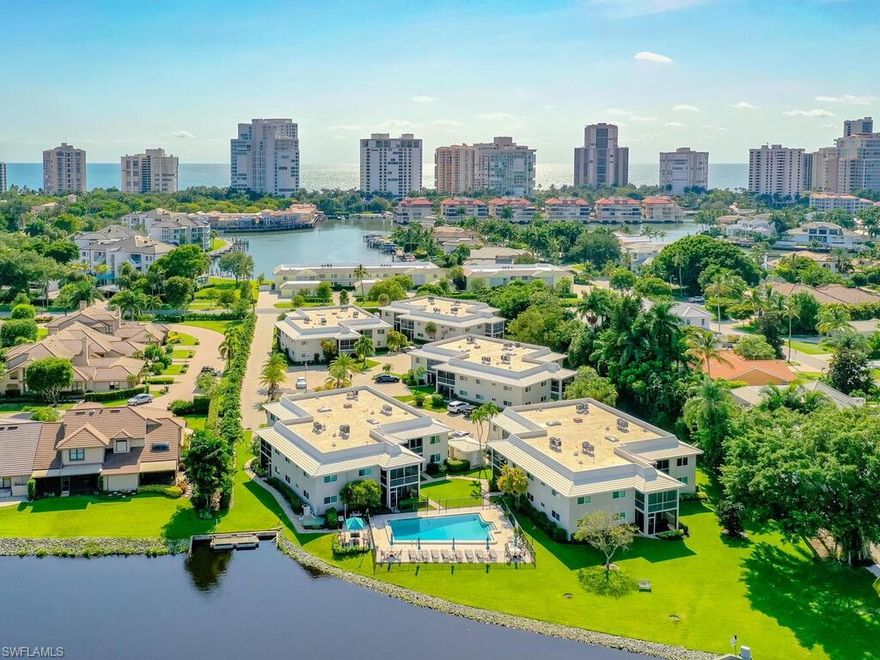 NEW RATE!! Available APRIL/MAY 2025 60 Day Minimum required. Park Shore Condo in Swan Lake Club Includes Cable TV/Internet, Private Access and SHORT Walk to Park Shore's Beach/Park. Beach Pass included. Remodeled quartz countertops, open floor plan kitchen/dining area new cabinetry throughout. Magnificent REMODELED Kitchen/Dining area has large quartz counters, Stainless appliances, large windows allow natural light to pour in. Hurricane Code windows and Plantation shutters for Tropical feel. Spacious Living room opens to a sunny glassed-in lanai. Huge Master bedroom with KING has ensuite updated shower bathroom, walk in closet and King bed. Guest bedroom has TWIN beds, 2nd bedroom has queen. Swan Lake Club offers spacious pool and deck area. Grill and table/chairs and lounge chairs surround Pool overlooking Lake. All comes with Private Park Shore Beach access, walk to Venetian Village shops and restaurants. Waterside Shopping & grocery stores near by. Shopping, Restaurants and More! Park Shore is a prime location in Naples, Florida, that is west of US 41 close to the beaches, but all Park Shore residences enjoy the benefit of private beach with 1.25 mile promenade perfect to exercise day or night. One assigned parking space plus guest parking. SORRY pets not permitted