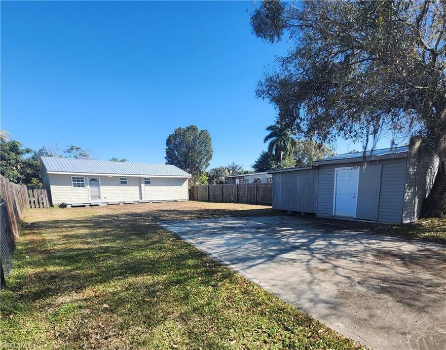 This is a 3-bedroom 2 bath single family home situated on a waterfront and direct Gulf access lot, on a quiet and private street just off SR-80, with easy access to Highway I-75, Downtown Ft Myers entertainment, shopping and dining. Many updates that include new Stainless steel appliances and new vinyl flooring throughout, fresh interior paint, tankless water heater, central A/C, new dock and newer metal roof (2021). It is located at 23.6 nautical miles from Sanibel. Request your showing today!