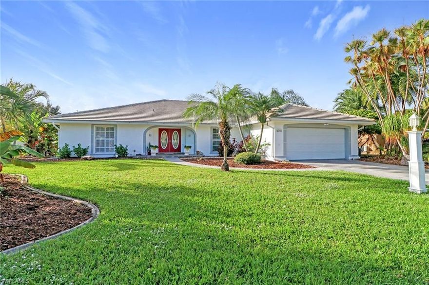 NORTH FORT MYERS HIDDEN GEM!!  Less than a half a mile from Cape Coral is the nostalgic area of Lochmoor.  This quiet area is seconds to Cape Coral and minutes to downtown Fort Myers without the need to pay any city property taxes.  This home can cater to big entertainment and large families.  There is almost 2,700 sf of living area, 4 full bedrooms, 2 1/2 bathrooms, large 2 car garage, beautiful pool overlooking the old Lochmoor Country Club, and much more.  Home was completely remodeled three years ago and ready for its new owner.  Call today to schedule a private tour!!!!