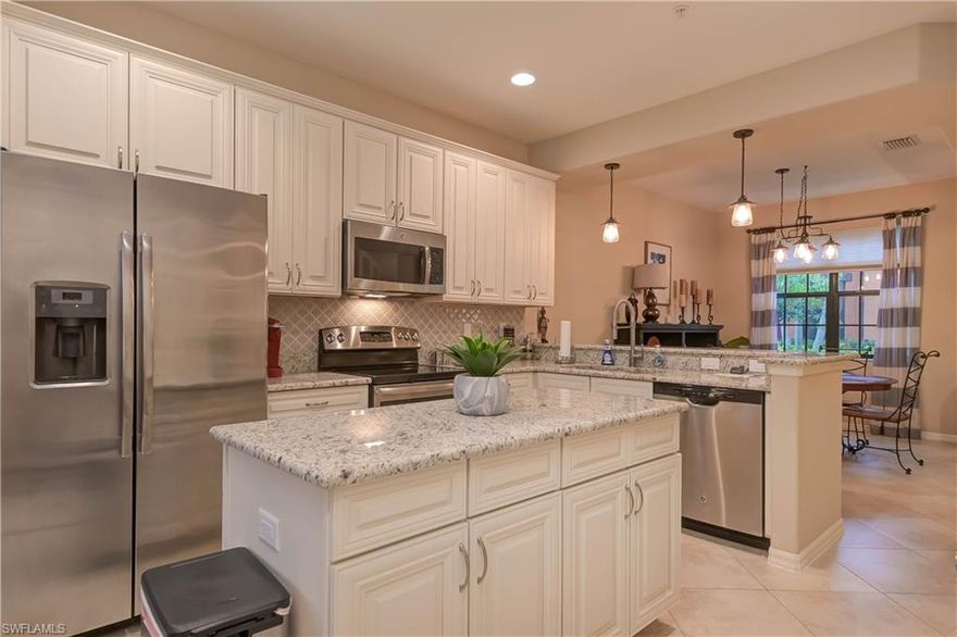 TURNKEY FURNISHED Capistrano Casita, everything is included, just bring your toothbrush.. This three bedroom floorpan leaves one bedroom open as a loft with walk in closet. Great for family room or home office. LOADED WITH UPGRADES! High end 42" WHITE CABINETS and Arabesco granite, large tile laid on the diagonal, stainless appliances, LARGE SCREENED LANAI to enjoy warm, sunny Florida weather. Hurricane impact glass windows. Very Gratefully PASEO DID NOT HAVE ANY FLOODING ISSUES WITH HURRICANE IAN. This one won't last long. PASEO VOTED COMMUNITY OF THE YEAR 9 YEARS IN A ROW!! Come relax by the RESORT STYLE POOL or enjoy a beverage at the TIKI BAR. Watch a game at the PUB or enjoy brunch at the BISTRO. Grab a friend and watch a movie in the cinema or work out in the FULLY EQUIPPED GYM. Enjoy a game of doubles on the 6 har tru TENNIS COURTS or join in the fun at the PICKLEBALL COURTS!! Come enjoy the PASEO LIFESTYLE.