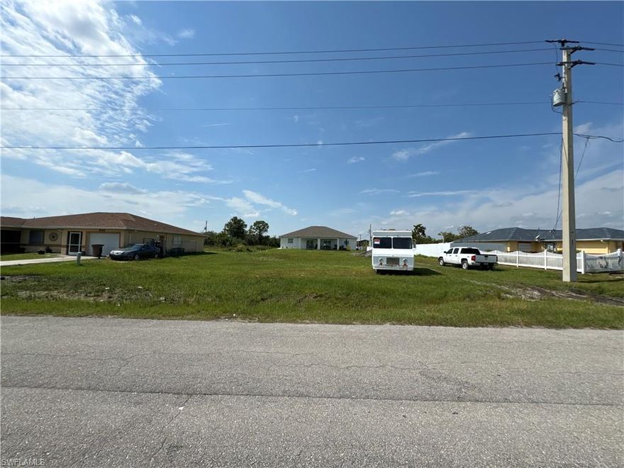 Situated in the heart of Lehigh Estates, this duplex lot measures 96 by 128 feet. Located outside the flood zone, with no wetlands or protected species on site, this lot is shovel-ready and primed for development. Duplex lot for sale in this growing neighborhood of Lehigh Acres. Easy access to Sr. 82, Daniels Pkwy, Fort Myers Air Port, Edison Ford Museum, shopping, restaurants, schools, and the beaches of Fort Myers. Build an income-producing property.
