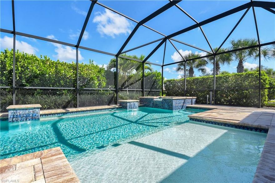 BACK ON THE MARKET..... 
Largest floor plan in The Quarry; updated with new A/C, new carpeting in bedrooms, new light fixtures & ceiling fans, freshly polished tile flooring in main living areas, and newly painted interior. Lakefront gated community offering boating, fishing, golf, beautiful white sandy beach, resort style pool, tiki bar, firepit, tennis courts, bocce ball courts, billiards, card rooms, fitness center, spa, locker rooms beach lodge, fine and casual dining. The Quarry offers a private golf club (Not Mandatory) w/ 18 hole championship golf course. This lakefront single family home offers open concept living, volume ceilings, upgraded tile flooring, zero corner sliders to lanai, surround sound throughout, split bedroom floor plan, master suite that offers sitting room area & 2 walk-in closets, huge laundry room w/ utility sink & storage, and a 3 car garage, You will love the outdoor living space that features a massive pool deck, custom built pool & spa w/ waterfalls, and long covered sitting area. Close to shopping, beaches, restaurants, airport and everything Naples has to offer!