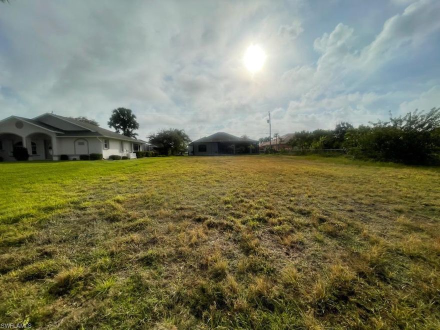FANTASTIC standard size lot located in a quiet neighborhood in Cape Coral near amenities. This lot is already cleared and is ready for you to BUILD YOUR DREAM HOME! Welcome to one of the best locations in Cape Coral. One block to Camelot Park with Playground, walking paths and Tennis Courts. This homesite is walking distance to some of the area’s nicest restaurants and a marina. Minutes away from shopping, parks, schools, LIVE entertainment, fine & casual dining, and more. Also just a short car ride away to award winning beaches and Southwest International Airport.