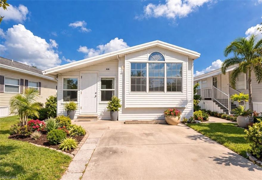 One or more photo(s) has been virtually staged, AI generated or rendered.  Sellers Motivated - One or more photo(s) has been virtually staged, AI generated or rendered.  Welcome to your ideal winter escape in the heart of beautiful Estero! This warm and welcoming partially furnished 2-bedroom residence is perfectly positioned just a short stroll from the community clubhouse, placing you at the center of a lively and social 55+ neighborhood.  Landscaping is virtual.

Set within the highly desirable Riverwoods Plantation, residents enjoy an impressive lineup of amenities—complete with an on-site property manager and a full-time activities director who ensures there’s always something fun on the calendar. For boating enthusiasts, the community now features a brand-new boat ramp along the Estero River, plus convenient boat storage and direct access to Estero Bay and the Gulf—ideal for unforgettable days on the water.

Please note: pets are not permitted on this side of the community. The property appraiser currently records the home as a 1-bedroom, 1-bath layout.

Enjoy everything Southwest Florida has to offer—pristine beaches, great shopping, excellent dining, and Southwest Florida International Airport are all just minutes away. Don’t miss your chance to own a charming retreat in one of Estero’s most sought-after 55+ communities!