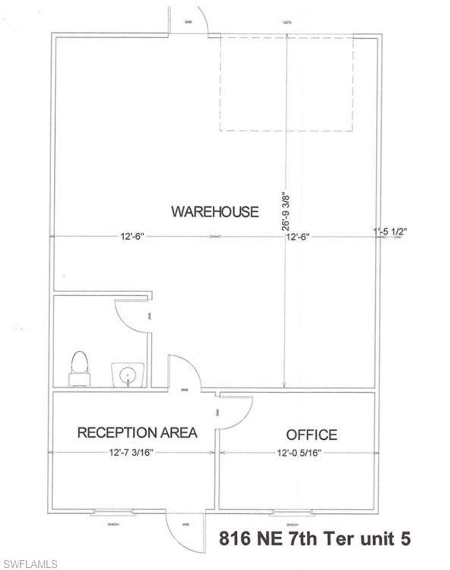 Pine Island Corridor Commercial Office Warehouse.  Best location in Cape Coral. Available 1-1-26. UNIT #2 AVAILABLE.  Water, AC maintenance, and dumpster INCLUDED.