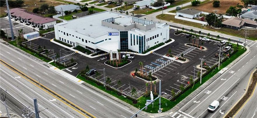 STE 110: 2,684± RSF (1st floor). Grey shell allowing for a fully customized build-out. Generous Tl allowance available. State-of-the art 40,000+ SF flagship medical building anchored by Premier Women's Care. High patient volume practice with 30+ providers. Strong referral potential driven by on-site specialty services. Exceptional visibility at the signalized corner of Santa Barbara Blvd. and Trafalgar Pkwy. High traffic counts on Santa Barbara Blvd.(2024 AADT: 28,000). Building signage available. Covered and surface parking available. Lease Rate: $35.00 PSF + NNN.