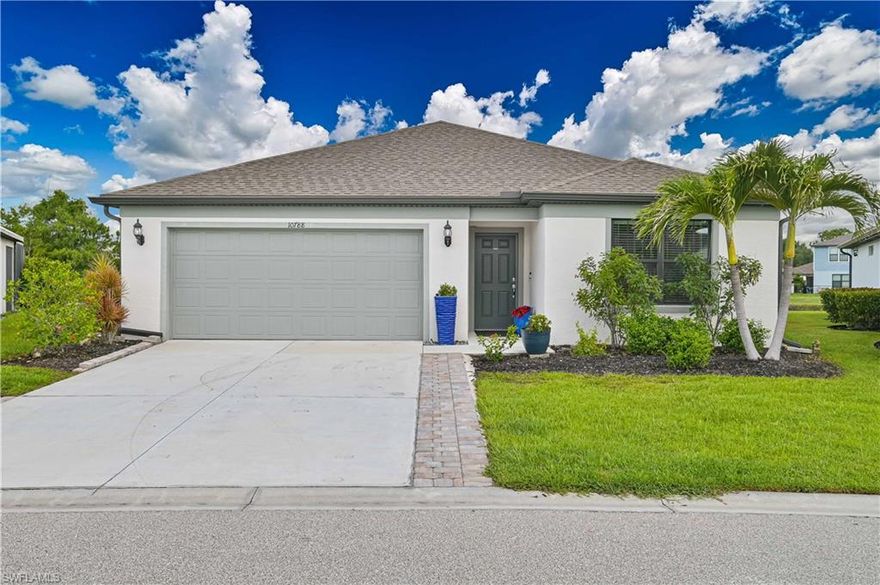 Welcome to this beautifully maintained 2022-built POOL home in the desirable Enclaves at Eagle Landing. Offering 3 bedrooms and 2 baths, this home features a bright, open-concept layout designed for both comfortable everyday living and effortless entertaining. The kitchen serves as the heart of the home with GRANITE countertops, STAINLESS STEEL appliances, a stylish backsplash, and a spacious island perfect for gathering with family and friends.
The primary suite offers a private retreat with a walk-in closet and an en-suite bath, while two additional bedrooms provide flexibility for guests, a HOME OFFICE, or growing families. Step outside to your screened lanai and enjoy the HEATED POOL overlooking a peaceful lake with no rear neighbors—just privacy, tranquility, and beautiful water views. This move-in ready home combines modern finishes, functional living space, and the best of Florida outdoor living. 
The Enclaves of Eagle landing is in an amazing location walking distance to publix off of Bayshore road minutes from downtown River district Ft Myers. Call today to schedule a showing.