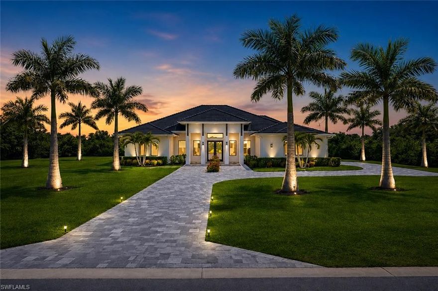 An extra ordinary opportunity to own recently built estate home with endless possibilities, that is situated on an acre lot, at prestigious FOUR SEASONS in Naples, Florida. NO HOA fees. Rated A+ school district. Only minutes away from all key destinations. Designer decorated and furnished, open floor plan home, that has 4 bedrooms plus a den/office, 4 bathrooms and a chefs dream spacious kitchen with a walk in pantry and all brand newly appliances. Quartz countertops throughout, porcelain tile, circular driveway and lanai have pavers, 3 car garage and tile roof. Hurricane impact resistance windows and doors. Luxury GE Cafe series Built-In appliances, washer and dryer, custom cabinets with under cabinet lighting and LED lighting throughout. Due to very high ceilings and large windows in the back of the home, you will experience a lot of natural light. This exquisite home has a privately panoramic / picture screened lanai with a large heated pool and a jacuzzi, plus an outdoor kitchen with quartz countertops and beverage cooler to entertain the guests. Due to the size of the lot, you can build a guest house in the back, tennis, pickleball or basketball courts, golf putting greens, soccer field or a private dog park. Endless opportunities.