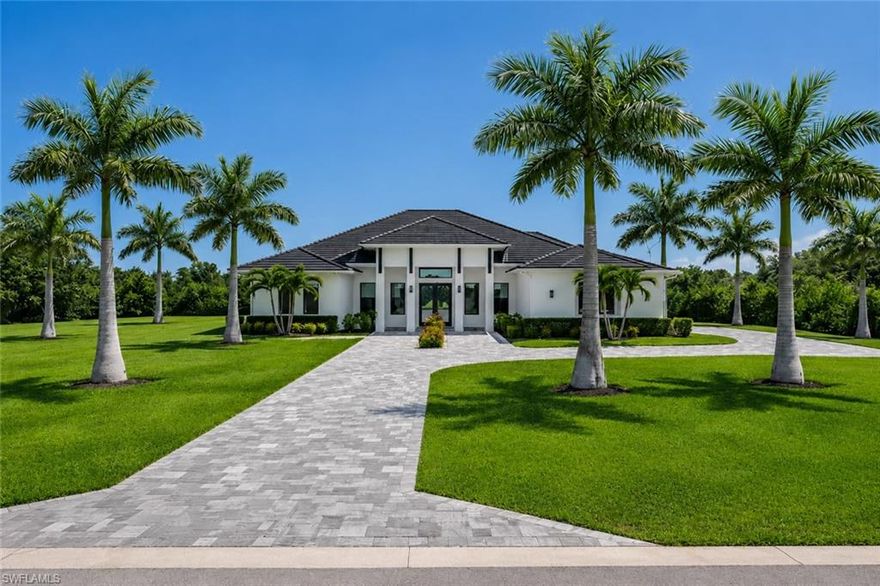 An extra ordinary opportunity to own recently built estate home with endless possibilities, that is situated on an acre lot, at prestigious FOUR SEASONS in Naples, Florida. NO HOA fees. Rated A+ school district. Only minutes away from all key destinations. Designer decorated and furnished, open floor plan home, that has 4 bedrooms plus a den/office, 4 bathrooms and a chefs dream spacious kitchen with a walk in pantry and all brand newly appliances. Quartz countertops throughout, porcelain tile, circular driveway and lanai have pavers, 3 car garage and tile roof. Hurricane impact resistance windows and doors. Luxury GE Cafe series Built-In appliances, washer and dryer, custom cabinets with under cabinet lighting and LED lighting throughout. Due to very high ceilings and large windows in the back of the home, you will experience a lot of natural light. This exquisite home has a privately panoramic / picture screened lanai with a large heated pool and a jacuzzi, plus an outdoor kitchen with quartz countertops and beverage cooler to entertain the guests. Due to the size of the lot, you can build a guest house in the back, tennis, pickleball or basketball courts, golf putting greens, soccer field or a private dog park. Endless opportunities.