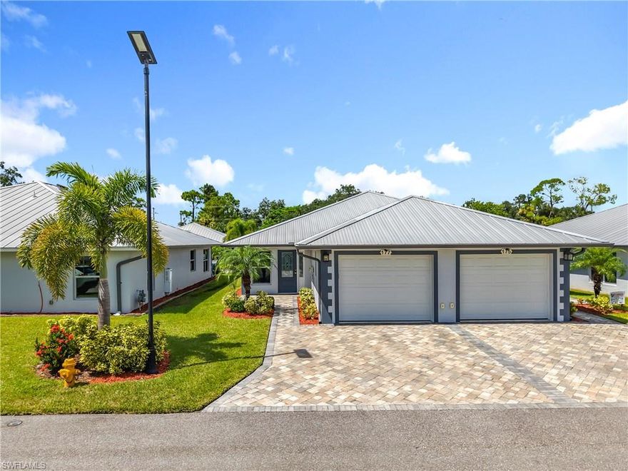 Modern 2/2 in Quiet Community – Move-In Ready!
A well-built 2-bedroom, 2-bath, concrete block villa, less than 5 years old, with stylish upgrades, located in a quiet, well-kept community with low HOA fees; the property combines comfort, convenience, and peace of mind.

This home has an open floor plan with vaulted ceiling, oversized hurricane-impact windows & doors and lots of natural light. The main features are the ceramic tile flooring that flows throughout all the living spaces, complemented by soft-close solid wood cabinetry, granite countertops throughout the kitchen and island, stainless-steel appliances, and a stacked washer & dryer. Bathrooms feature frameless glass surrounds and doors and granite vanity tops for a sleek, modern look. There’s a 1 car garage and 2 car driveway.

Enjoy energy-efficient living with LED lighting, low-voltage exterior landscape lighting, natural gas service, an insta-hot water heater and solar exhaust attic fan. A seamless metal roof with guttering offers long-term durability and low maintenance.  The property is in town on city water and sewer.

Perfectly situated close to SR 80 and SR 29, this home provides quick access to shopping, dining, and everyday conveniences—all while nestled in a peaceful neighborhood.