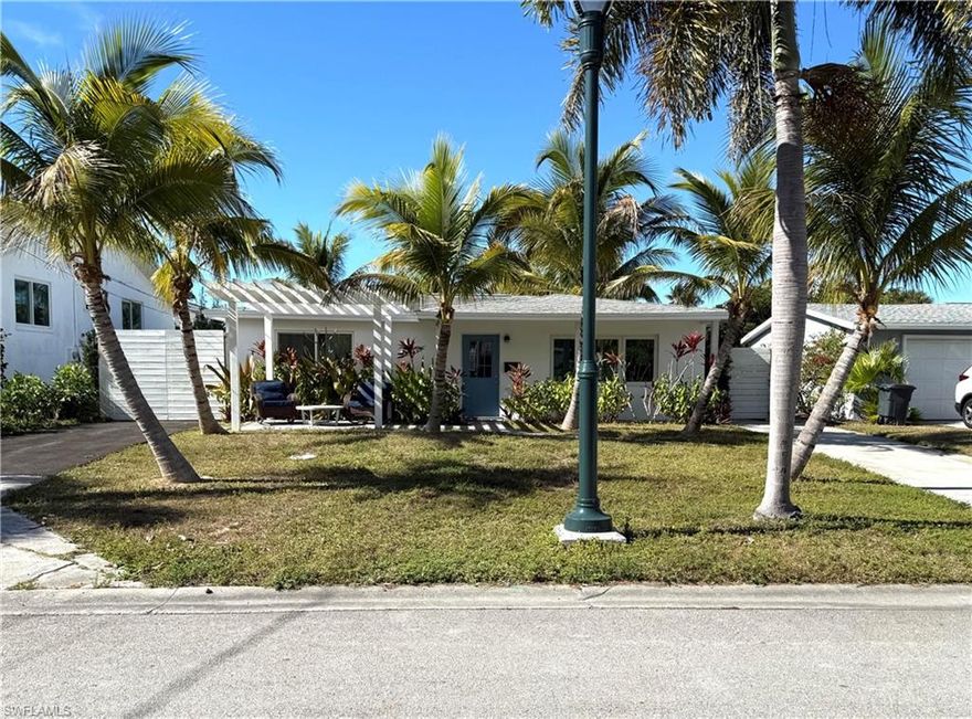 Experience quiet waterfront living with Gulf access in River Park, a secluded enclave that remains one of Naples’ best-kept secrets. The River Park neighborhood is perfectly situated between the Gulfshore Playhouse, Baker Park and the Greenway and the neighborhood has its own huge Gordon River-front park with tennis, basketball, baseball and more!  

This modern three-bedroom waterfront residence has a rare sense of sanctuary, with wide canal water views and expansive grounds with multiple palms and large pergola invite a lifestyle of effortless relaxation. 50' of seawall frontage on wide canal with direct access to Gordon River and the Gulf.  

Situated just moments from the pristine sands of Naples’ beaches and the vibrant energy of Fifth Avenue South, this property provides the perfect balance of privacy and proximity. With no HOA restrictions and undeniable Old Florida character, this is a unique opportunity to secure a premier waterfront property in a quickly changing neighborhood surrounded by multi-million dollar properties and new construction.