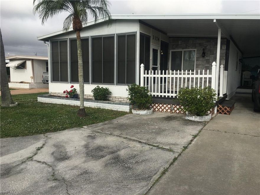 Beautiful unit located in the CO-OP SECTION of Tamiami Village, You do NOT own the land.   Fully Furnished, Brand new stainless refrigerator. 55 & older community.  This unit has a share (certificate) which makes your monthly maintenance fee $120. Come & enjoy your move in ready unit. Indoor laundry . Close to shopping, dining, golf, beaches. This unit has park internet!!