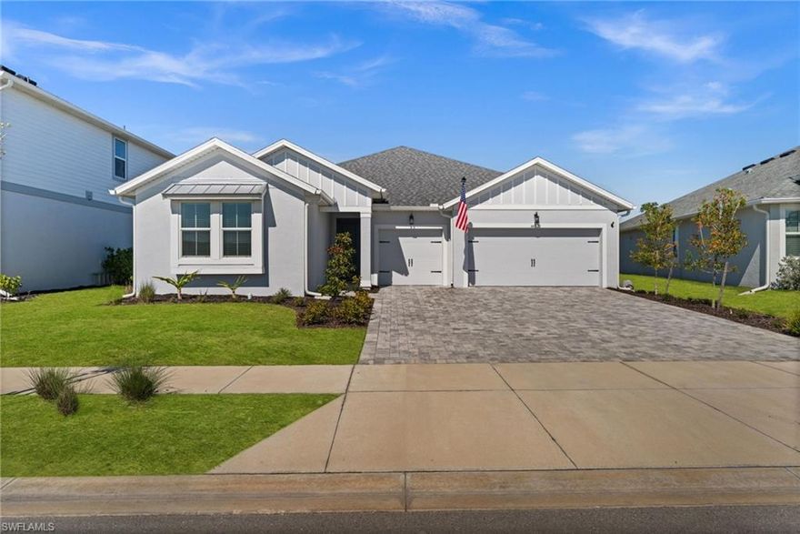 Welcome to this beautifully appointed home located in the sought after Sanctuary neighborhood of Babcock Ranch. This thoughtfully designed residence offers 3 bedrooms plus a den, 2.5 bathrooms, and a 3-car garage, blending upscale finishes with modern everyday comfort. Offered fully turnkey, the home showcases beautiful furnishings that elevate the space while remaining inviting and functional.

The gourmet kitchen features quality finishes like quartz countertops and a wall oven. The open layout is perfect for both entertaining and daily living, and is complemented by upgrades throughout the home that reflect pride of ownership. Enjoy seamless indoor-outdoor living with 8’ sliding glass doors, a screened lanai overlooking a large fenced yard, and tranquil preserve views, creating a private retreat ideal for relaxing or hosting guests. The primary suite is a tranquil oasis tucked away in the back of the house, while 2 additional bedrooms and a den at the front of the house offer nice separation of living space for guests and remote workers.

Located in America’s first solar-powered town, residents of Babcock Ranch enjoy access to resort-style amenities, miles of trails, lakes, dining, and vibrant community events—all while embracing a modern, sustainable lifestyle. The Sanctuary offers its own private pool, playgrounds, and pickleball courts (coming soon!). This is a rare opportunity to own a luxury-inspired turnkey home at an approachable price point in one of Babcock Ranch’s most desirable gated communities.