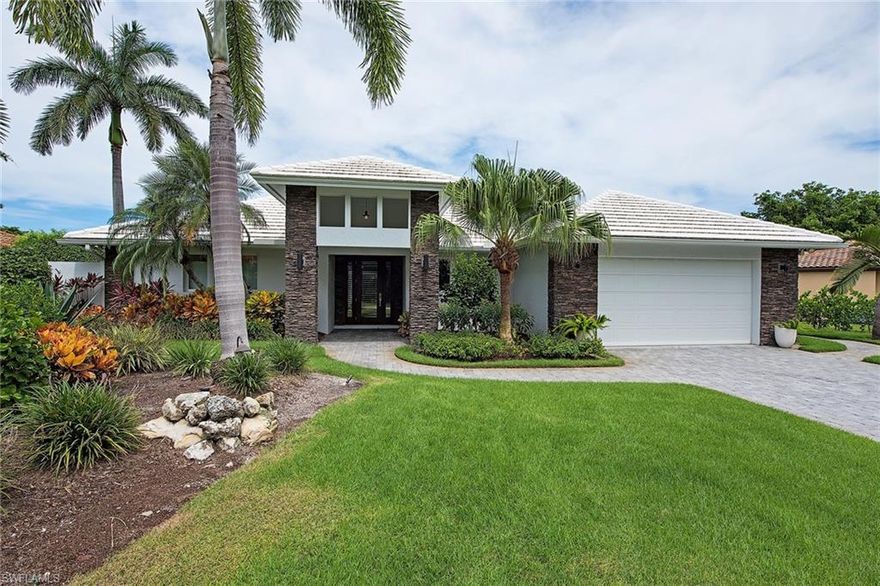 Updated 11/5/2017.With 2,485 square feet under air, this cottage was renovated in 2013/2014 with a very contemporary flair. Old Naples fine dining, shopping and private access to Gulf beaches are a short distance away from this sleek, sophisticated home in the quiet, sought-after neighborhood of Park Shore. Situated on a 0.29-acre lot, this home features a kitchen fit for the gourmet chef, a full butler’s pantry with some duplicate appliances and storage, an outdoor gas grill, a whole-house generator fueled by 500-gallon in-ground gas tank, refreshed landscaping and landscape lighting. Additional features include a fenced back yard, some security updates, solar-heated pool and heat pump-heated spa in a newly-screened lanai with separate areas for dining or just relaxing, 2-bay garage finished by Encore with epoxy flooring, hanging panels and storage bins. Impact resistant windows and doors. Roof replaced in 2013.