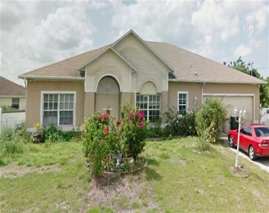 Check out this spacious home on an over-sized corner lot. It offers three bedrooms, two baths and a den. The attached two car garage has been transformed into an extra bedroom. This home has two living rooms;, a dining room; and an eat in kitchen with a breakfast bar. A large master bedroom has its own sitting area where you can relax and watch television or read a book. There is a screened in Lanai and a large backyard surrounded by privacy fencing. Plenty of room for a pool. This home does require some TLC but the rewards will be well worth the effort. Don't wait to look at this home call and schedule an appointment today. THIS PROPERTY IS A SHORT SALE AND TIME CONSTRAINTS WILL APPLY.