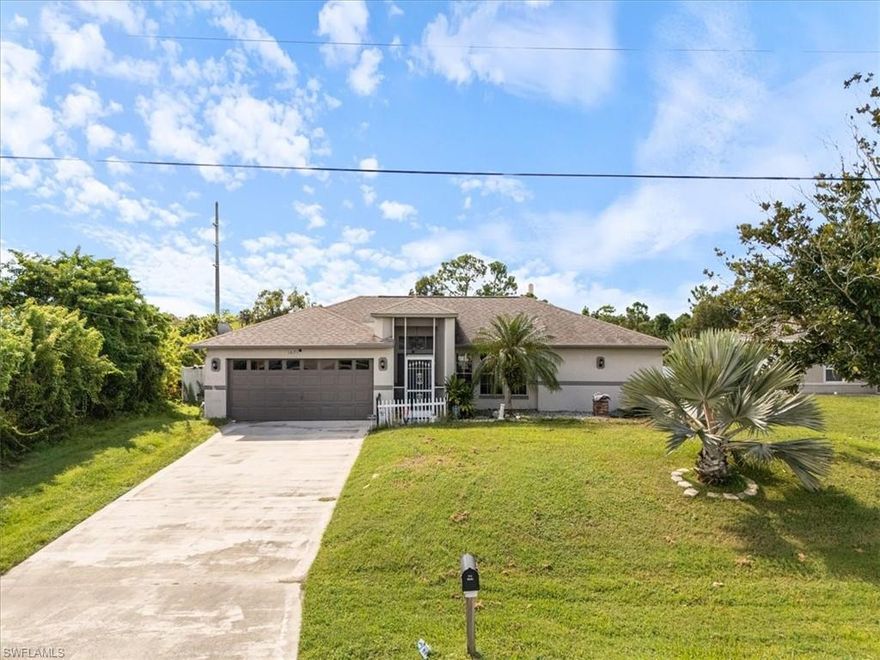 Welcome to 1021 Alvin Avenue, Lehigh Acres, FL 33971. The owner will consider a LEASE OPTION to PURCHASE. This move-in-ready, entertainer's dream home backs a canal and agricultural land, offering ultimate privacy. Enjoy a fully fenced yard, providing the ideal setting for family gatherings, relaxation, and entertaining. Check out the newly resurfaced, stunning pool with paver decking, outdoor kitchen, and large space for entertaining, allowing you to live the Florida dream of outdoor living! The home is filled with natural light, 3 bedrooms, two bathrooms, a two-car garage, an inside laundry, a kitchen pantry, granite counters with tile backsplash, white cabinetry, vaulted ceilings, and custom paint. The roof was done in 2017, and the AC in 2021. No carpeting and no flood insurance required! Ask about a potential VA assumable mortgage! Don't let this one slip away! Schedule a showing today! ALSO LISTED FOR SALE, MLS #2025012468