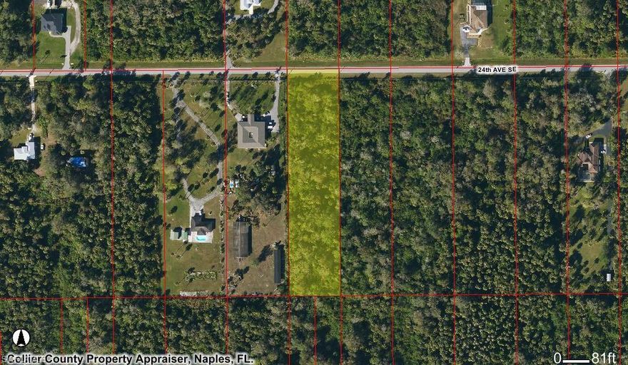 Enjoy peaceful country living on your very own 2.27acre(150' x 663') piece of land that is located on a quiet dead end road. This vacant residential lot in East Golden Gate Estates has convenient access to Everglades Blvd and is within 15-20 minutes to Publix shopping center, drugstore, chain restaurants, fire station, along with easy access to Golden Gate Blvd, Collier Blvd, and Immokalee roads that can take you to the many amenities that Naples and the surrounding areas have to offer.  FYI, if you go North on Everglades Blvd to Oil Well Road, there is going to be a new developed area starting soon a few miles East of Ave Maria called The Town of Big Cypress.  It will include residential communities, commercial development, restaurants, and a hospital.  Another plus for living in Golden Gate Estates is for outdoor enthusiasts who will enjoy easy access to nature preserves and to Route 29 and US 41 leading to Everglades National Park, Collier-Seminole State Park, Fakahatchee Strand Preserve, and Everglades City.  Please note: Once a building permit is obtained, an official street # address will be assigned (see driving directions for the exact location to this lot).
