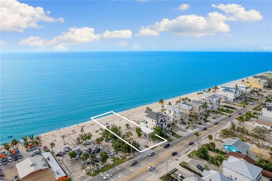 RARELY AVAILABLE - this is the best-priced 100’ lot on Bonita Beach - design and build to suit! Imagine building your dream home and making countless memories with family and friends on one of the most sought-after beaches in SWFL. At 100’ wide and over 200’ deep, this lot is twice the size of the standard 50’ lot on the beach, offering the option for one-level living if desired. NO HOA, NO RENTAL RESTRICTIONS! The 2.5-car garage was built in 2020 and is structurally sound. Renderings and floor plans are available both with and without the garage. Builder introductions with award-winning POTTER HOMES are available upon request. As the southernmost residential lot on Bonita Beach, no homes to the south offer panoramic views from Naples to Sanibel and the most stunning watercolor sunsets you can imagine. The property’s location also offers the quickest commute on and off the beach! 10 minutes to Mercato, 30 minutes to RSW and the Naples airport, and close to world-class dining, shopping, and entertainment. Property values on Bonita Beach continue to skyrocket. Do not miss this opportunity; schedule your private showing today!
