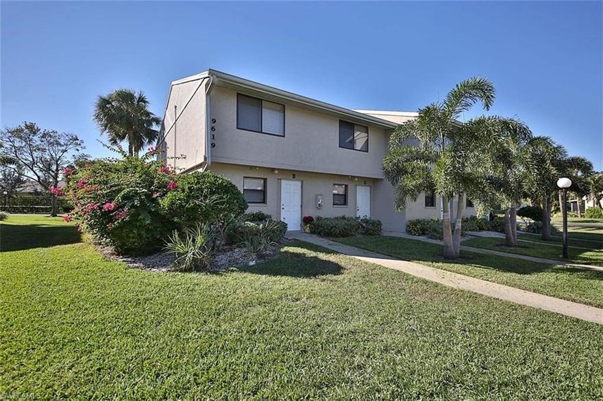 LOCATION, LOCATION, LOCATION MINUTES FROM BEACHES, This adorable 2 Bed, 2 1/2 Bath, Townhome is TURNKEY FURNISHED, Move in Ready and Spotless. Located Next Door to Tortuga, off Gladiolus. Perfect Price and Size for Your Needs. Low HOA fee! All you pay is the electric and interior insurance. Open Floor plan, Brand New Kitchen; shaker white cabinets, granite, stainless appliances, and small Island. New wood like tile plank flooring throughout the first floor. Freshly Painted Throughout.  Covered Parking and Common area for Guests. Pool/Spa, Clubhouse, Fitness Room, Tennis Court, Basketball, Shuffleboard. Close to Grocery/Shopping/Restaurants. This is a hidden GEM. Unit is directly across from the pool and amenities. Come and enjoy the Florida Lifestyle!