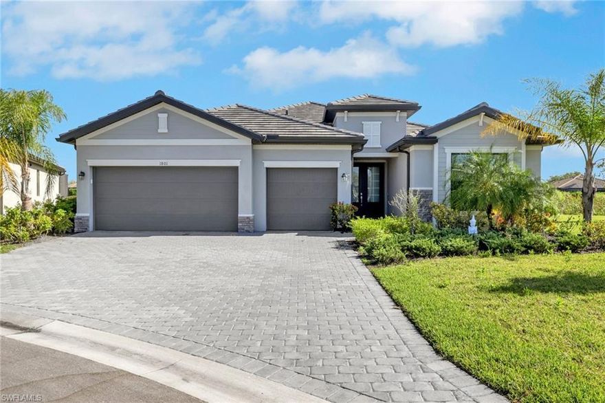 Built in 2022, this lakefront 3-bedroom, 3-bath home with a 3-car garage is located in the gated community of Valencia Golf & Country Club. The open-concept layout features a spacious kitchen with stainless steel appliances, large island, and seamless flow into the living area, ideal for everyday living and entertaining. Split-bedroom floor plan offers privacy, while the owner’s suite includes a large walk-in shower, dual sinks, and walk-in closets.

Enjoy peaceful lake views from the screened lanai, creating a perfect indoor-outdoor living space. Situated on a premium waterfront lot in a well-maintained community with low HOA fees.

Amenities include a clubhouse, community pool and spa, fitness center, library, and more. Conveniently located near a public golf course, shopping, dining, and everyday conveniences.