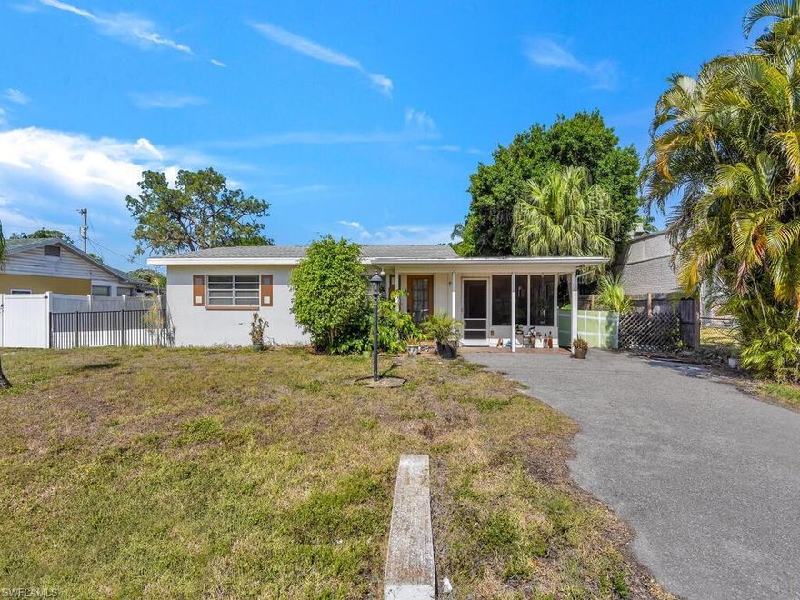 SELLER IS REQUESTING HIGHEST AND BEST SUNDAY (5/1/22) BY 5:00PM, PLEASE ALLOW 24HRS FOR ACCEPTANCE PEROID.  Fantastic opportunity! This home is situated in a non-gated, non-deeded neighborhood that has easy access to US41, I-75, short drive into Cape Coral, and less than 3 miles from the redeveloped River District. Single family home w/ great room layout, spacious kitchen w/ eat-in area, front lanai w/ laundry/storage room, long driveway, fenced-in backyard, and detached storage shed. The home has a longstanding tenant (8yrs) and could be your personal dwelling or a wonderful investment w/ leasing potential.