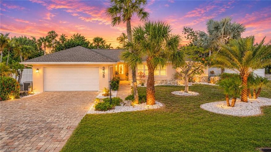 Just moments from Sanibel's world-famous white-sand beaches, this beautifully maintained 3-bedroom, 2-bath residence captures the essence of effortless island living within the deed-restricted community of Gumbo Limbo. Whether you're searching for a forever home, seasonal getaway, or investment property with exceptional rental appeal, this retreat offers the flexibility and lifestyle today's buyers seek. Bathed in natural light, the open-concept interior unfolds around a spacious great room designed for comfortable everyday living and easy entertaining. Wood-look laminate flooring flows throughout the home, while the kitchen features quartz countertops, abundant cabinetry, stainless appliances, and a seamless connection to the living and dining areas. Three generously sized bedrooms and two baths provide comfortable accommodations for family and guests, while impact-rated windows and sliders offer added peace of mind. The outdoor living spaces are equally inviting. A large screened lanai overlooks the private pool, creating a resort-inspired setting for year-round enjoyment. Beyond the covered entertaining area, open-air lounging spaces, a paver patio, and a spacious fenced yard provide multiple places to relax, dine, or gather with family and friends beneath the island sunshine. Surrounded by tropical landscaping and ideally positioned within one of Sanibel's most desirable neighborhoods, residents enjoy convenient access to shopping, dining, bike paths, and the Gulf's sugar-sand shoreline. Whether spent poolside under swaying palms, exploring miles of scenic bike paths, or strolling the beach in search of seashells and sunsets, life here is defined by the easygoing rhythm that has made Sanibel Island one of Florida's most treasured coastal destinations.