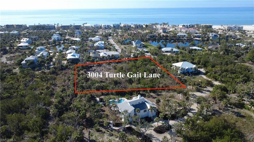 A Rare 1.42-Acre Lot Just Steps from the Beach – A Slice of Sanibel Paradise!

Welcome to 3004 Turtle Gait Lane, a prime 1.42-acre lot nestled in one of Sanibel Island’s most sought-after locations. Just 440 yards from the pristine Gulf shoreline, this expansive property offers the ultimate in privacy, tranquility, and proximity to world-class beaches. Please watch the associated Video!

Positioned at the end of a quiet cul-de-sac which backs up to the Sanibel Garden Park Preserve, this lot provides an exclusive retreat-like atmosphere, yet remains minutes from Tarpon Bay and Gulfside City Beach Parks, where you can experience Sanibel’s natural beauty at its finest.

Sanibel is world-renowned for its laid-back lifestyle, stunning beaches, and endless outdoor adventures. Imagine waking up and taking a short stroll to the Gulf for a sunrise walk along the shore, where the shelling is some of the best in the world. Hop on your bike and explore the island’s miles of scenic biking trails, or spend your afternoons fishing for redfish and tarpon in the warm Gulf waters. Golf enthusiasts will love the championship courses nearby, while nature lovers can explore the breathtaking J.N. "Ding" Darling National Wildlife Refuge, home to some of Florida’s most diverse wildlife.

Sanibel is also a resilient and thriving community that has overcome challenges from past storms with incredible dedication. Recent recovery efforts have only strengthened the island’s charm, ensuring that both residents and visitors continue to enjoy all the magic this coastal paradise has to offer.

Whether you're looking to build your dream beach home or make an investment in one of Florida’s most treasured islands, this rarely available oversized lot is the perfect place to bring your vision to life. Don’t miss this incredible opportunity—paradise awaits on Turtle Gait Lane!