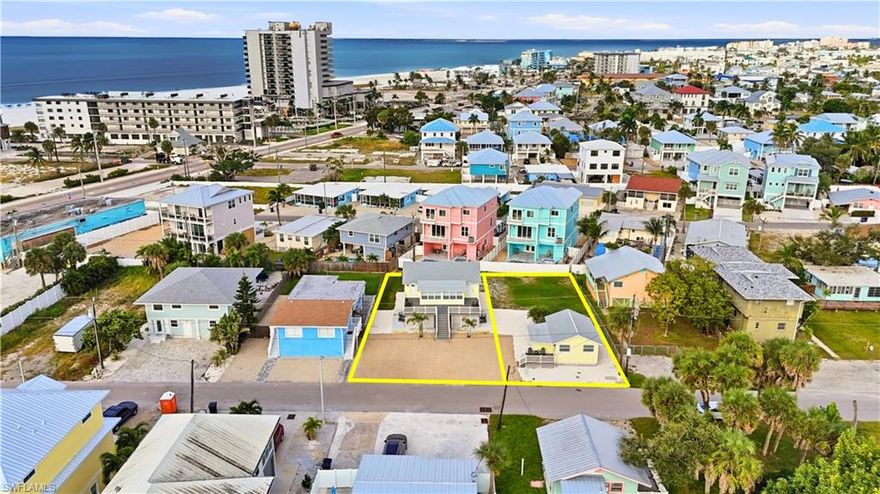 Exceptional coastal investment opportunity on beautiful Fort Myers Beach! This rare property includes a quadplex and a separate beach cottage situated on an oversized 100’ x 110’ double parcel with direct beach access—just steps from the sugar-white sand and turquoise Gulf waters. Located on Mango Street, one of the island’s most desirable Weekly Rental Zoned (STR) streets, this property offers incredible flexibility and income potential. Operate the existing five remodeled rental units for immediate revenue, or redevelop and build two brand-new single-family homes—one on each parcel—creating high-value coastal retreats designed for premium vacation income. There are two separate strap #'s making up this Oversized Assemblage Parcel - 161 Mango St: 19-46-24-W3-0120E.0070 & 163 Mango St: 19-46-24-W3-0120E.0080. 
Builder introductions available. Rental information available. 

The existing buildings are totally remodeled, turn-key, and ready for guests. Each residence captures the laid-back coastal charm of Fort Myers Beach, with bright, open interiors and tropical outdoor spaces. There’s also room for a pool to further enhance guest appeal and rental performance.

The location is unbeatable—guests can walk to Margaritaville, the Pier District, marinas, Doc Ford’s, local shops, and beachside dining, making it one of the most sought-after spots for vacationers. With direct beach access, a strong rental history, and versatile redevelopment potential, this property checks every box for investors seeking both immediate income and long-term appreciation.

Whether you envision keeping the current structures as a high-yield short-term rental portfolio, or creating your dream coastal investment homes, this rare double-lot opportunity on Fort Myers Beach delivers endless potential, prime location, and true island lifestyle.