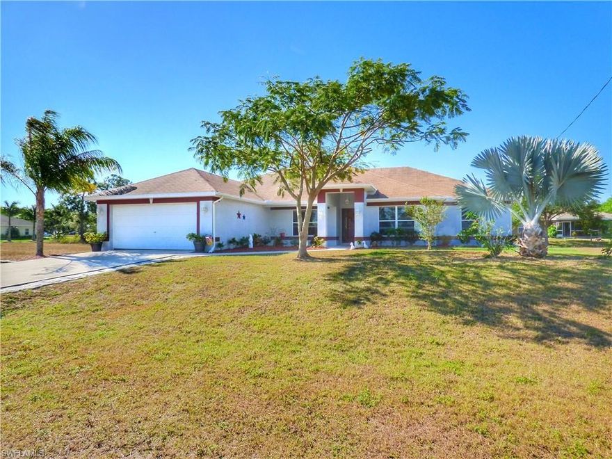 Plenty of space in this large, 4 bedroom home with a den and formal dining room.  Relax outdoors in your south facing pool, and entertain friends and family in your beautifully renovated custom kitchen.  A home chef's dream, the spacious kitchen features high end cabinets, a double oven, drawers galore, and exquisite granite counter tops.  Its nice to have so much space with 4 full bedrooms, and still have a den for work, kid's room, workout room, or TV room. The large formal dining room is perfect for dinner time and holidays with the family, and it will accommodate your longer 8 seat table.  The salt water heated pool sits in a nicely landscaped private backyard with fence, and has a covered lanai for shade and sitting outside at night around your fire pit. And you can use your pool all year long.  All appliances stay with the home, including the new washer and dryer.  Your new home sits on a quiet, low traffic road that is on a loop with no pass through traffic.  Safe for your children and pets, and less hectic for you. Located near the North Del Prado Extension, you can get to US41 within a few minutes. The 5 ton AC is only 3 years old.  Schedule your private showing today