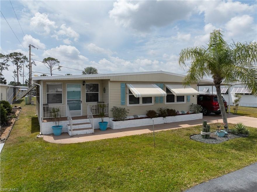 Welcome home to this great, friendly and affordable community! This well-cared-for 2-bedroom, 2-bath manufactured home is filled with charm, comfort, and the perfect mix of space and functionality. Tucked into a wonderful, active community, this property also features a versatile bonus room—ideal as a craft space, office, or guest room. Step inside and you’ll immediately feel the warmth. The open living and dining areas are bright and inviting, with plenty of natural light and room to relax or entertain. The kitchen offers ample cabinetry and counter space, making meal prep a breeze. The spacious primary suite features a walk-in closet and private bath, while the second bedroom and bath are perfect for guests or family. The bonus room gives you flexibility for whatever suits your lifestyle. Outside, enjoy your morning coffee on the three season lanai or unwind in the fresh air. The home sits on a low-maintenance lot, giving you more time to enjoy everything the community has to offer. Community amenities include:  Billiards, Boat Storage, Bocce Court, Clubhouse, Sparkling Community Pool, Community Room & Hobby Room, Library, Putting Green and Shuffleboard. Whether you’re looking for a seasonal escape or a year-round retreat, this home has everything you need—and more—in a location that’s close to shopping, dining, and medical services. This gem won’t last long—schedule your private showing today!