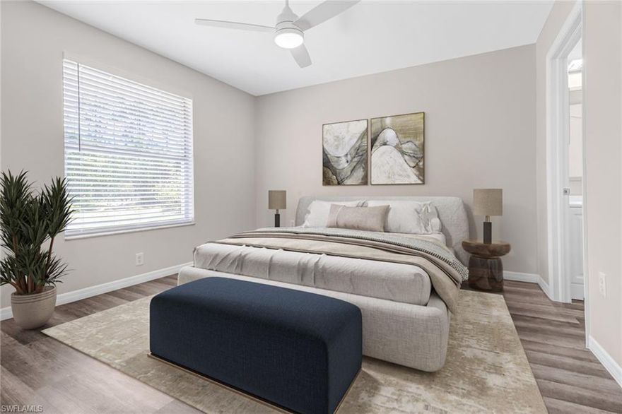 Experience peaceful living in this beautifully renovated 3-bedroom, 2-bath home on 1.59 acres with desirable eastern exposure! Built in 2000, this move-in-ready home features stylish waterproof luxury vinyl flooring throughout, an updated sliding glass door with impact glass, and a sleek 1-car garage with epoxy floor coating. The stunning kitchen is a true centerpiece, boasting quartz countertops, beautiful white cabinetry, and an elegant backsplash—perfect for both everyday living and entertaining. The open, light-filled layout offers seamless indoor-outdoor flow. Enjoy the spacious backyard with endless possibilities—add a pool, create a garden, or simply relax in your private retreat. A rare opportunity to own a modern, stylish home with land and room to grow!