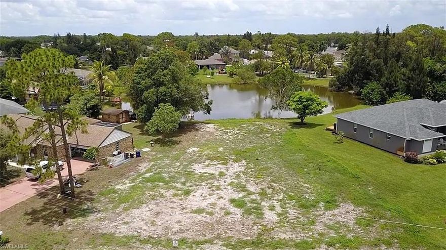 Rare over-sized lakefront lot (.29 acres) centered on Cedar Lake in South Fort Myers! Plenty of room to build your dream home and enjoy the wildlife from your own back yard. Extensive clearing has already been done, and owner has current survey showing boundary and elevation for new construction purposes. Plus, no HOA! This property is located near the booming Alico Corridor! Approx. 5 minutes from Estero, and 20 minutes from Naples; close to RSW International Airport, Florida Gulf Coast University, and several malls, such as Gulf Coast Town Center, Miromar, and Coconut Point.