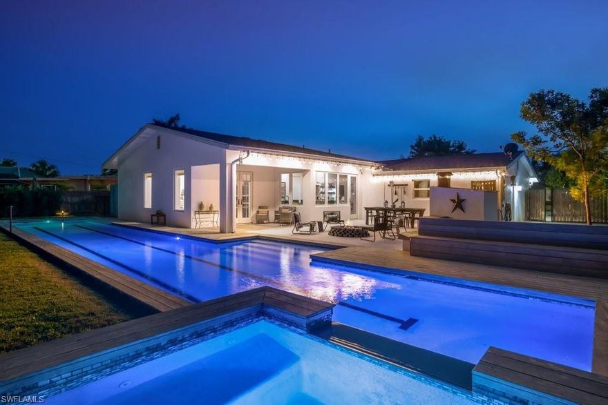 This Palm River home is like no other…Featuring an incredible 25-yard, two lane heated lap pool, a gas heated spa, w/ a Brazilian wood deck surrounding the pool/spa. These upgrades will make this home the right one. New roof, hurricane impact windows/doors, complete kitchen remodel, custom cabinetry, stainless steel back splash, 36” Viking professional gas cook top, Viking dishwasher, Viking convection oven, Viking warming drawer, Viking 48” professional refrigerator/freezer, new 4 ton A/C handler/condenser, new duct work, updated plumbing, remodeled bathrooms, master bath with dual shower heads, custom closet w/ 10’ walnut doors, new 50 gal. hot water heater,  new oversized Maytag washer/dryer, master bedroom w/ a custom stone featured wall w/Bio Ethanol fireplace, underground electric, updated 200-amp main panel, new 12x24 shell stone pool patio with firepit, wood burning brick pizza oven, green egg grill, hibachi built in grill, new concrete pavers extending to the side for easy boat storage, security cameras w/ electronic dead bolts, built in Sonos speakers w/in-ground patio and pool speakers. A non HOA home approximately 3 mi. from the beach, near all shopping and restaurants