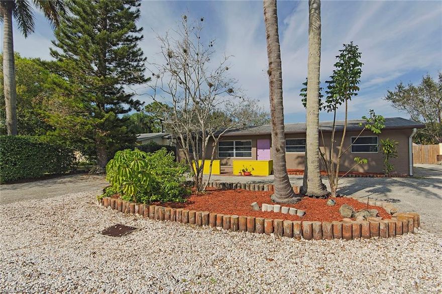 This mid-century ranch is located on a quiet street just 1.3 miles from Naples' white sand beaches. This home has been clearly loved and is up for sale for the first time ever. A project home but with so much charm it’s endearing to a fault. It would make a gorgeous retro flip for the discerning renovator with the vision to restore it to its atomic age glory. The turquoise bathroom is a heart stopper at first glance and the large blank canvas backyard is just waiting for a kidney pool. This home is close to shopping and Naples’ best restaurants and is located near highly rated schools.