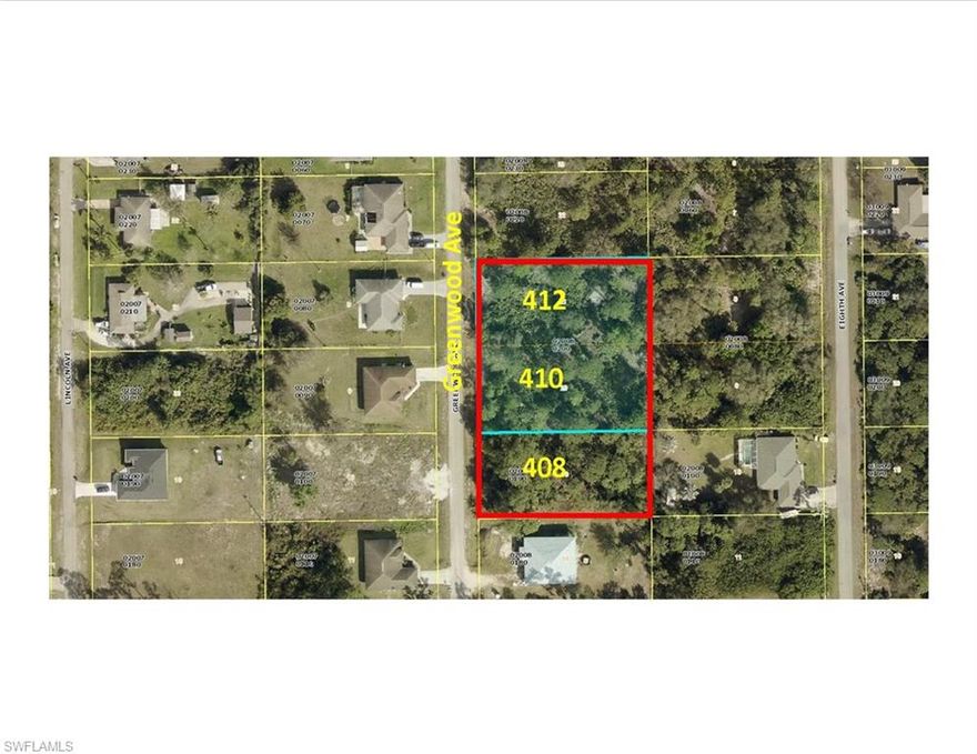 Rarely available 3 lot site.  These three half acre lots total 1.5 acres.  Beautiful, spacious and private, this is the address to build your new home.  Options to build one, two or even three homes side by side. There is 312 feet of road frontage on this quiet dead-end street.  Ideally located midway between Lee Blvd and Joel Blvd.  Easy access to shopping, schools, parks and more. Only 15 minutes to SW Florida International Airport.  Buy now and build or hold for investment.