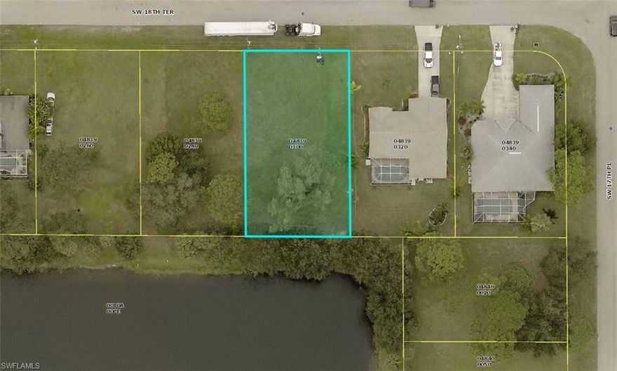 Affordable, beautiful double-lot homesite located in a well established & desired neighborhood in SW Cape. Surrounded by well cared New Construction homes. Quick access to Ft Myers via Veterans Pkwy or Pine Island Rd. Quick trip to Trafalgar Elementary & Middle Schools, Surfside Shops, and much more!. Build now or hold for future investment. Buyer to assume remaining assessment balance. Call today for details!